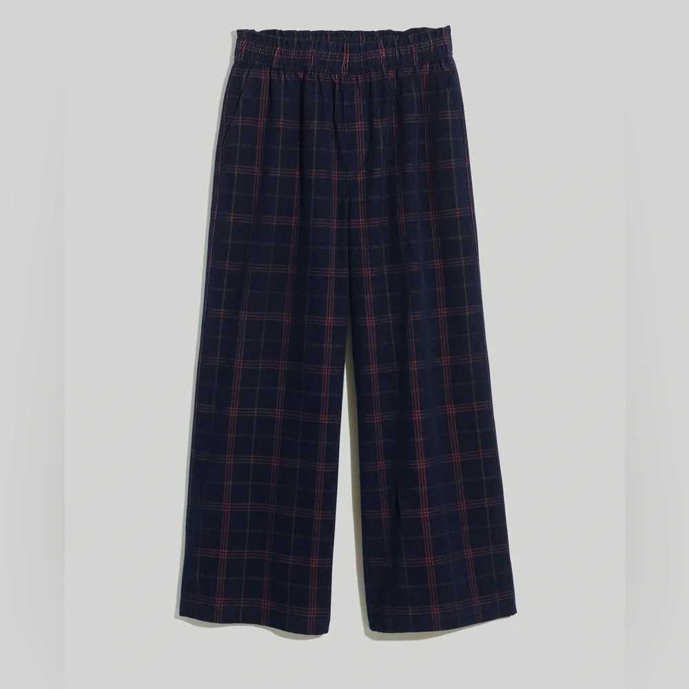 NWOT Madewell Corduroy Pull-On Wide-Leg Crop Pants - Emerald Green XS - Picture 6 of 7
